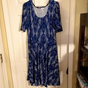 Lularoe blue abstract dress size 3xl